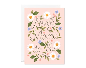 Lovely Mama To Be Greeting Card | Baby Shower | Maternity leave gift | Expecting and New Baby Cards | Mum to Be Card | Pregnancy Gift