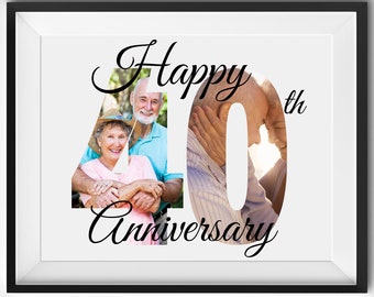 40th Anniversary Photo Collage is the perfect Wedding Gift for Parents! it out!