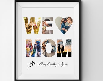 Custom Mom photo collage gift is the perfect gift for Mom! Check it out!