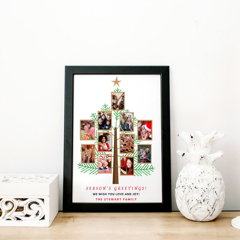 Create a Christmas Tree Photo Collage for Your Home or Etsy