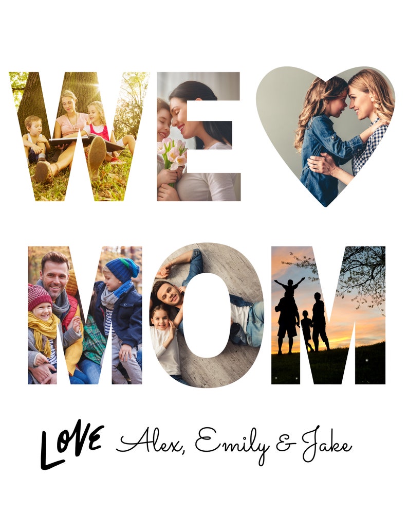 Custom Mom Photo Collage Gift is the Perfect Gift for Mom Etsy