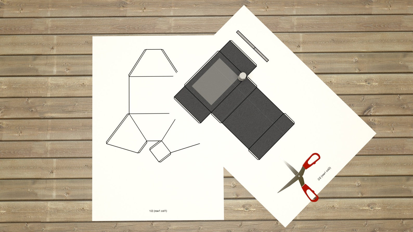 Paper tv template Papercraft Board game DIY | Etsy