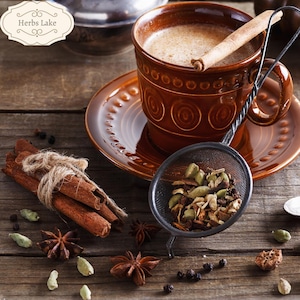 Chai Masala – Authentic Indian Tea Spice Blend for Masala Chai | 8oz, 16oz, 32oz | Herbs Lake | Vegan, Non-GMO | Free Shipping