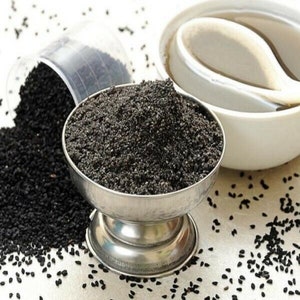 Black Seed Powder – Kalonji (Nigella sativa) | Organic Herbal Supplement |  8 oz, 16 oz, 32 oz | ISO, WHO-GMP | Herbs Lake | Free Shipping