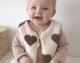 Reversible Sherpa Shepherd Vest for Babies and Kids