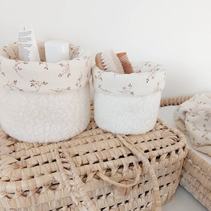 Cotton gauze and toupee storage baskets (set of 2)