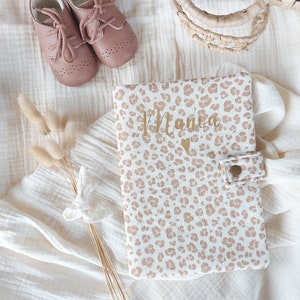 Protège carnet de santé bébé et enfant personnalisable en gaze de coton