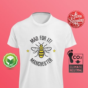 Manchester Bee, Manchester Bee camiseta, Iconic Manchester Worker Bee, Manchester Gift, Camiseta ecológica, Unisex