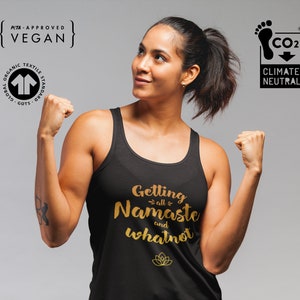 Yoga shirt, Fitness shirt for women, Funny Yoga shirt, Yoga vest, Meditation shirt, Summer shirt, Exercise top, Inspirational shirt, Namaste
