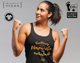 Camicia yoga, camicia fitness da donna, camicia Funny Yoga, gilet Yoga, camicia da meditazione, camicia estiva, top esercizio fisico, camicia ispirazionale, Namaste