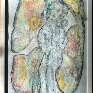 Title 'Kabuki Dance' - Acrylic on Paper (18x24) Framed