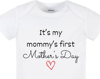 Mommy's First Mother's Day Baby Bodysuit, Mother's Day Gift, Baby Onesie®