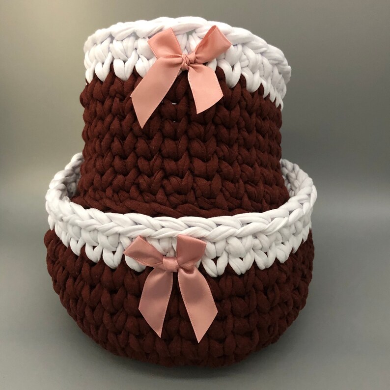 Cestas de ganchillo dulce cesta de ganchillo orden de | Etsy