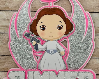 Star Wars Princess Leia Cake Topper / Star Wars Cumpleaños / Star Wars Party Decor