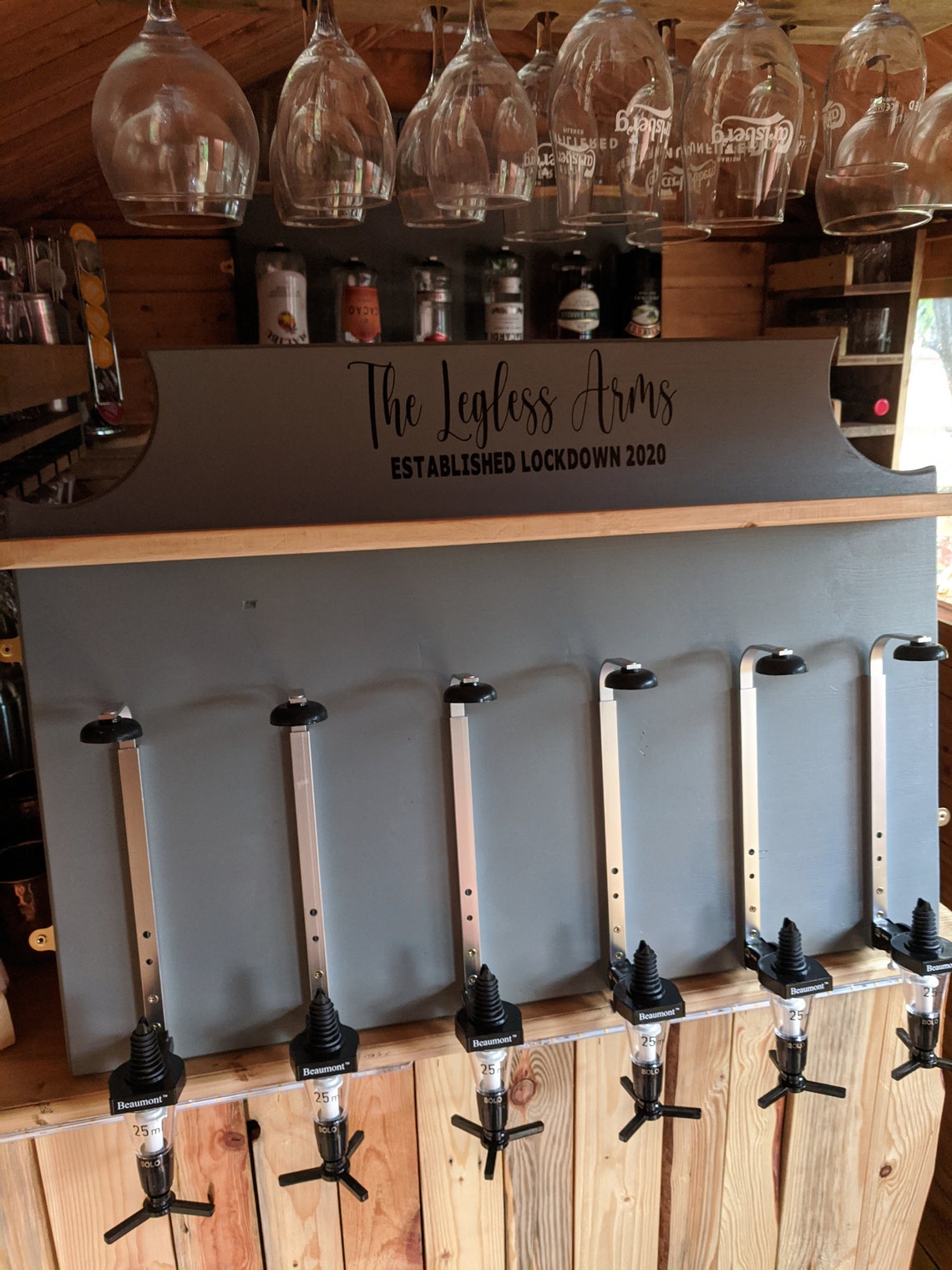 Handmade Pine optics Bar Personalised Home Bar wall mounted Etsy