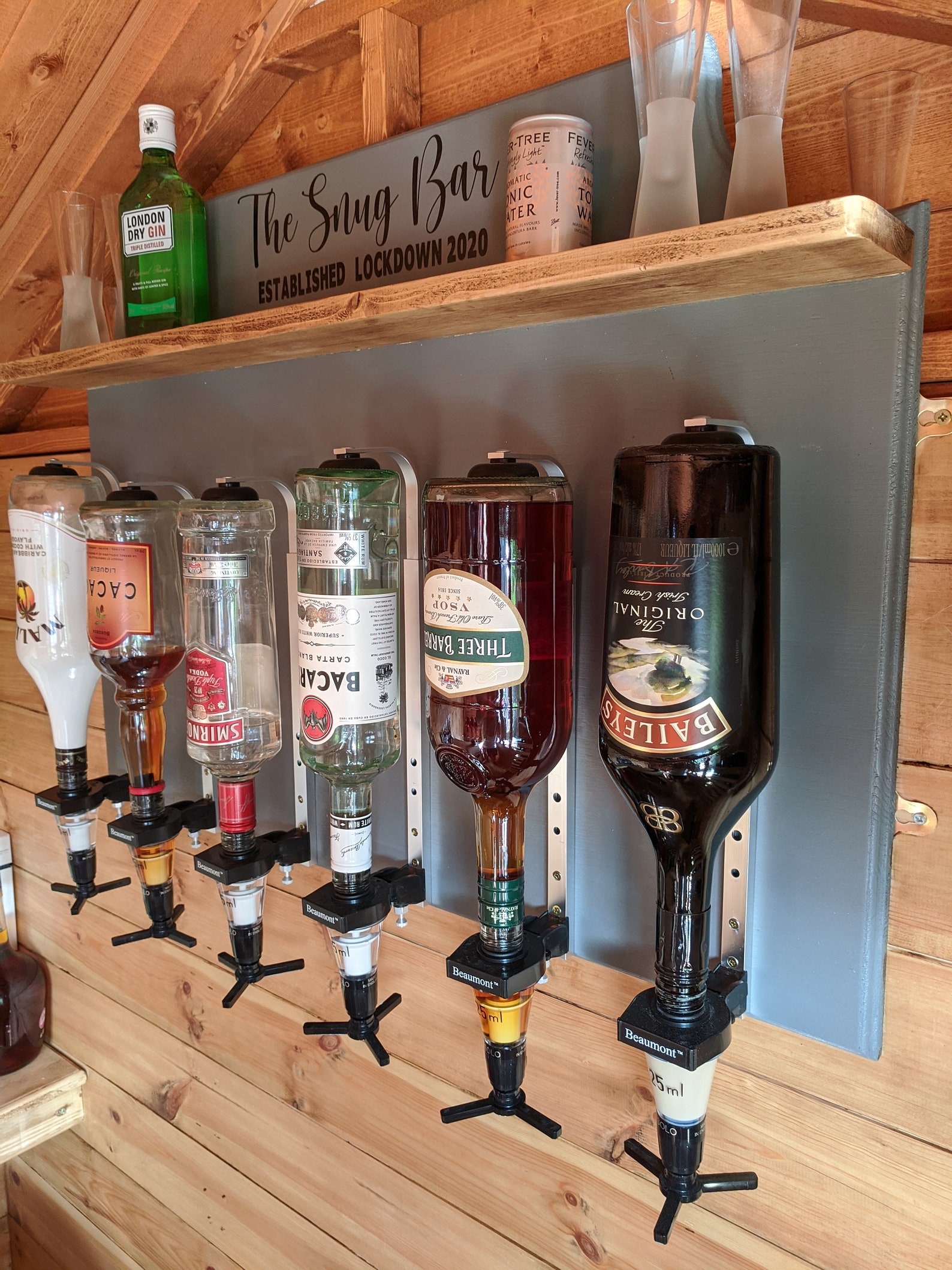 Handmade Pine optics Bar Personalised Home Bar wall mounted Etsy