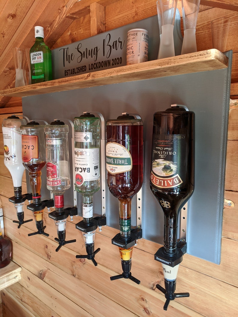 Handmade Pine optics Bar Personalised Home Bar wall mounted Etsy