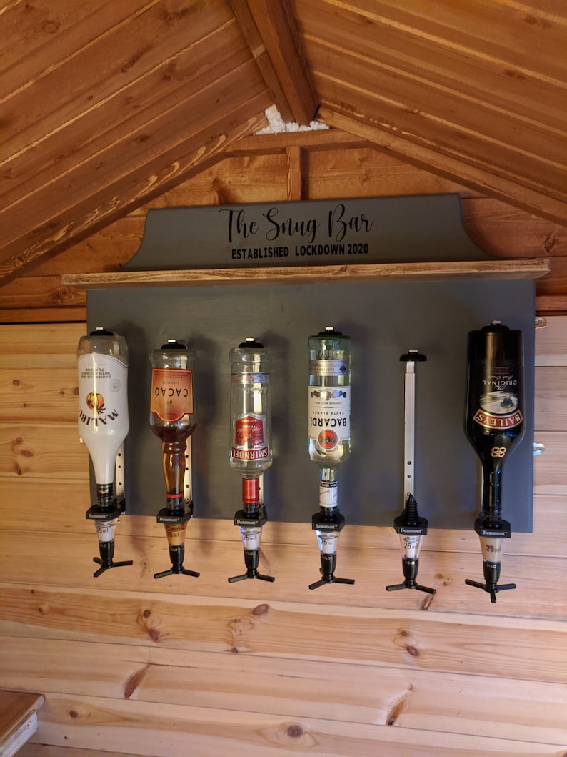 Handmade Pine optics Bar Personalised Home Bar wall mounted Etsy