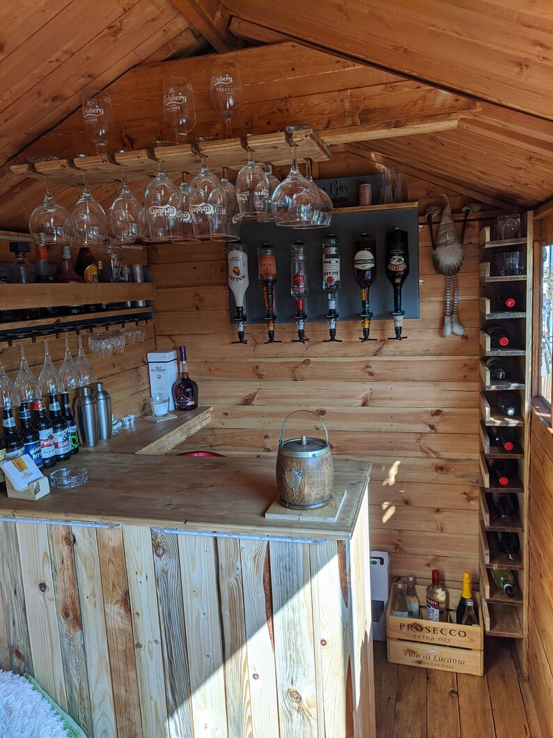 Handmade Pine optics Bar Personalised Home Bar wall mounted Etsy