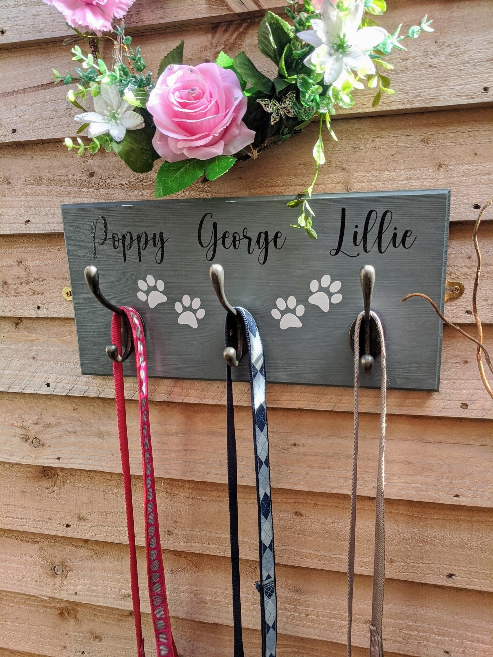 Pine Dog Lead Hanger Dog Lead Hook Personalised Dog Etsy