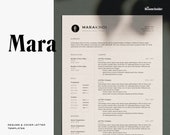 MARA Resume Template, Professional Resume Template, Resume and Cover Letter, Instant Download Resume, Resume Word Template, Modern Resume