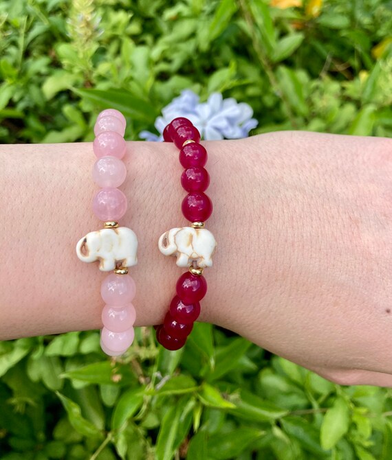 Pink elephant hotsell bracelet
