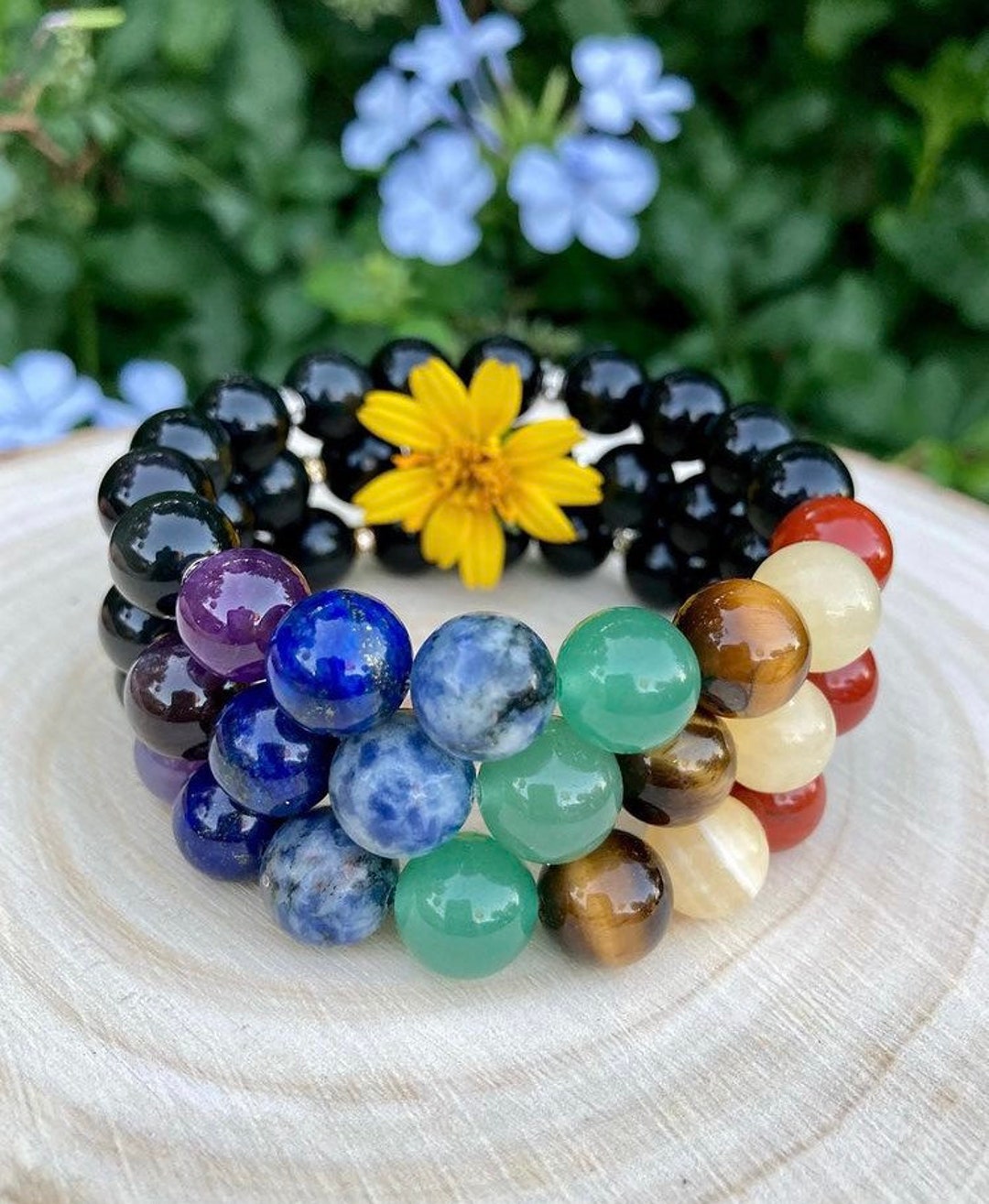 Rainbow Chakra Bracelet Chakra Crystal Bracelet Chakra Yoga