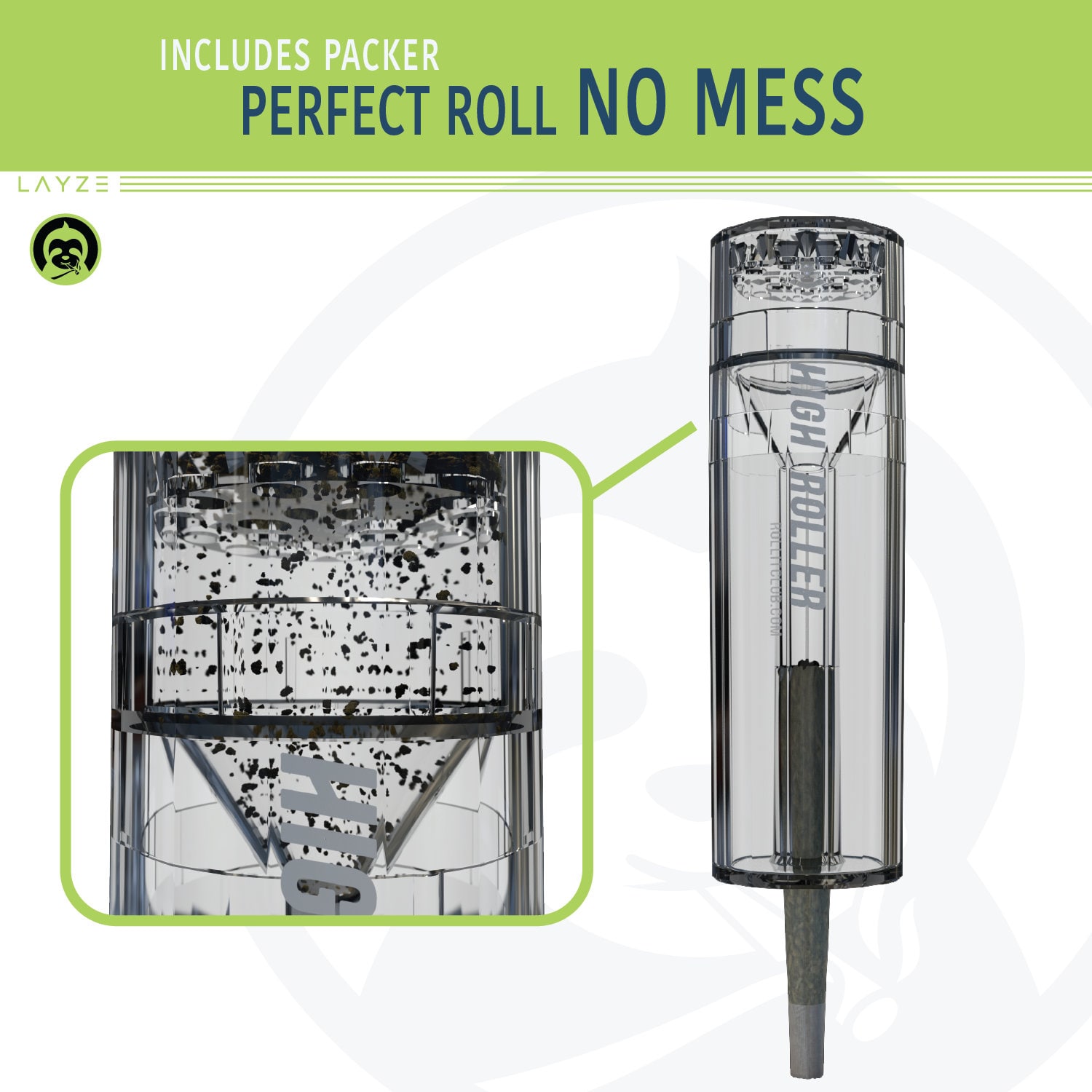 HIGHROLLER Herb Grinder & Cone Loader With 54 Preroll Papers Etsy