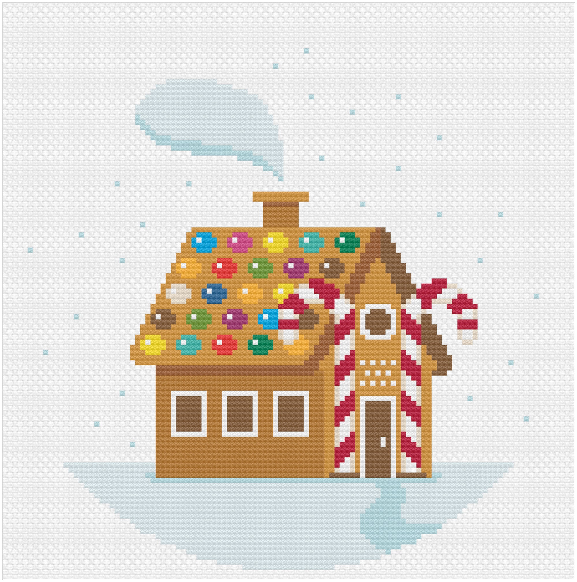 Gingerbread Christmas house Cross Stitch Pattern Merry Etsy