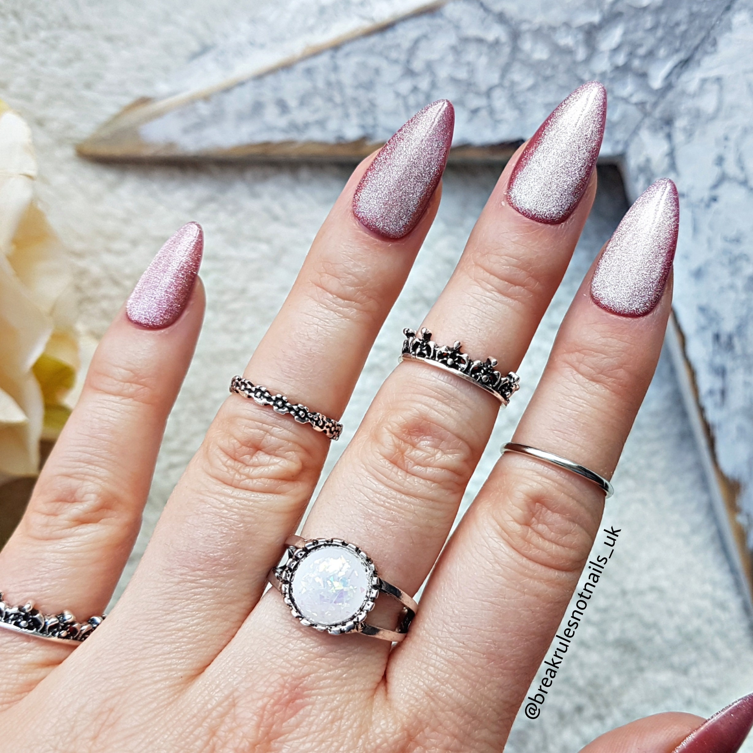 BLUSH VELVET Pink Velvet Nails Cat Eye Nails Viral Nails Etsy