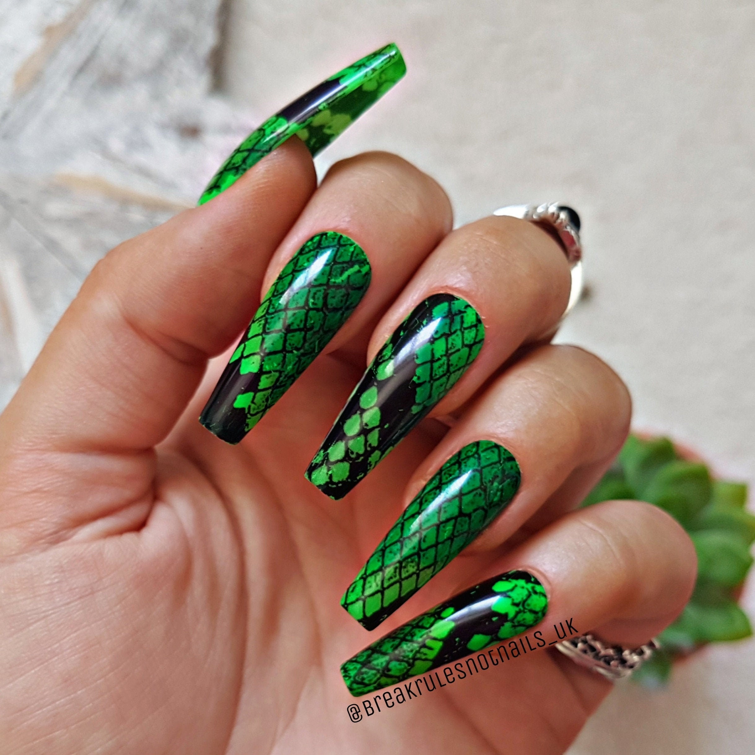 Snake Print Nail Stickers