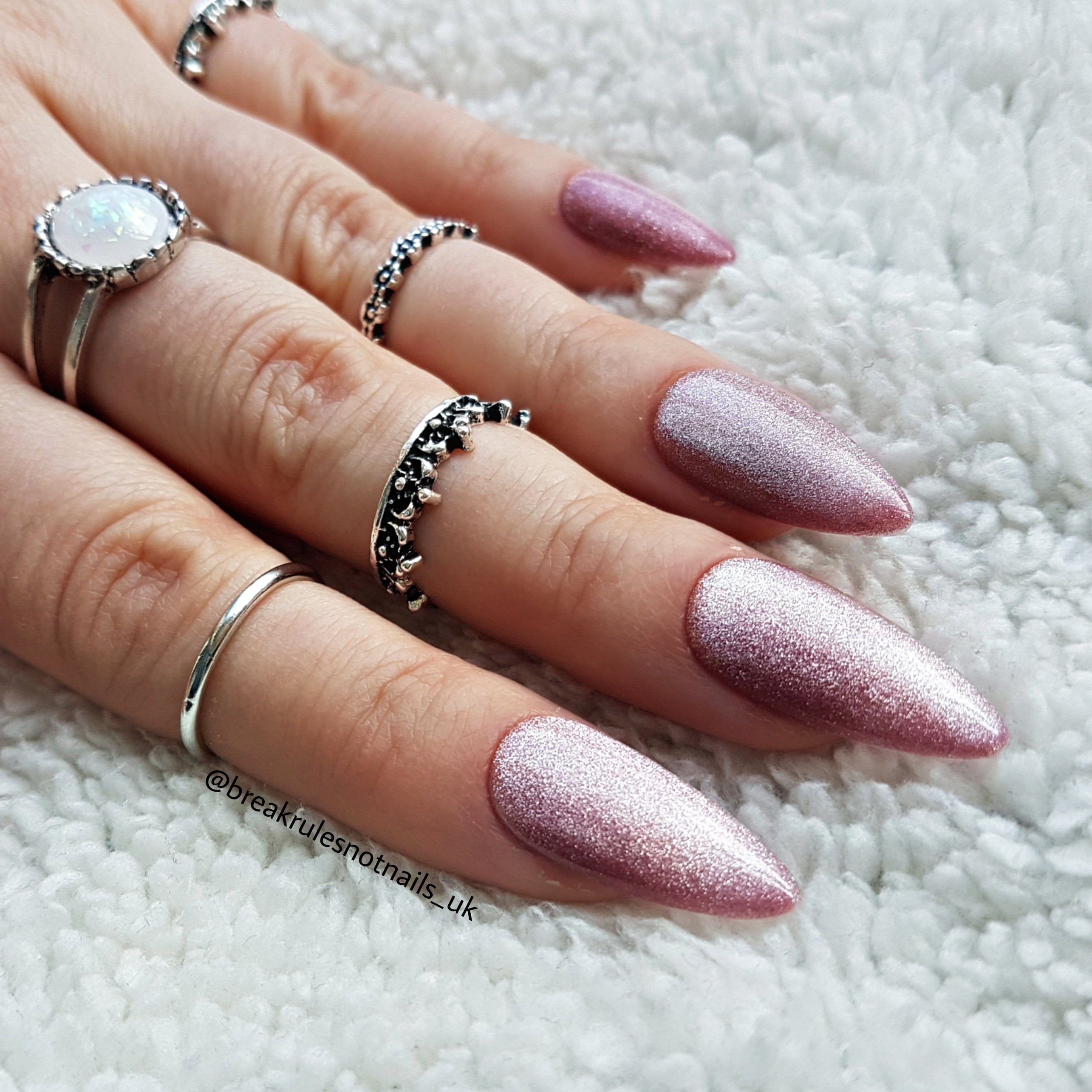 BLUSH VELVET Pink Velvet Nails Cat Eye Nails Viral Nails Etsy