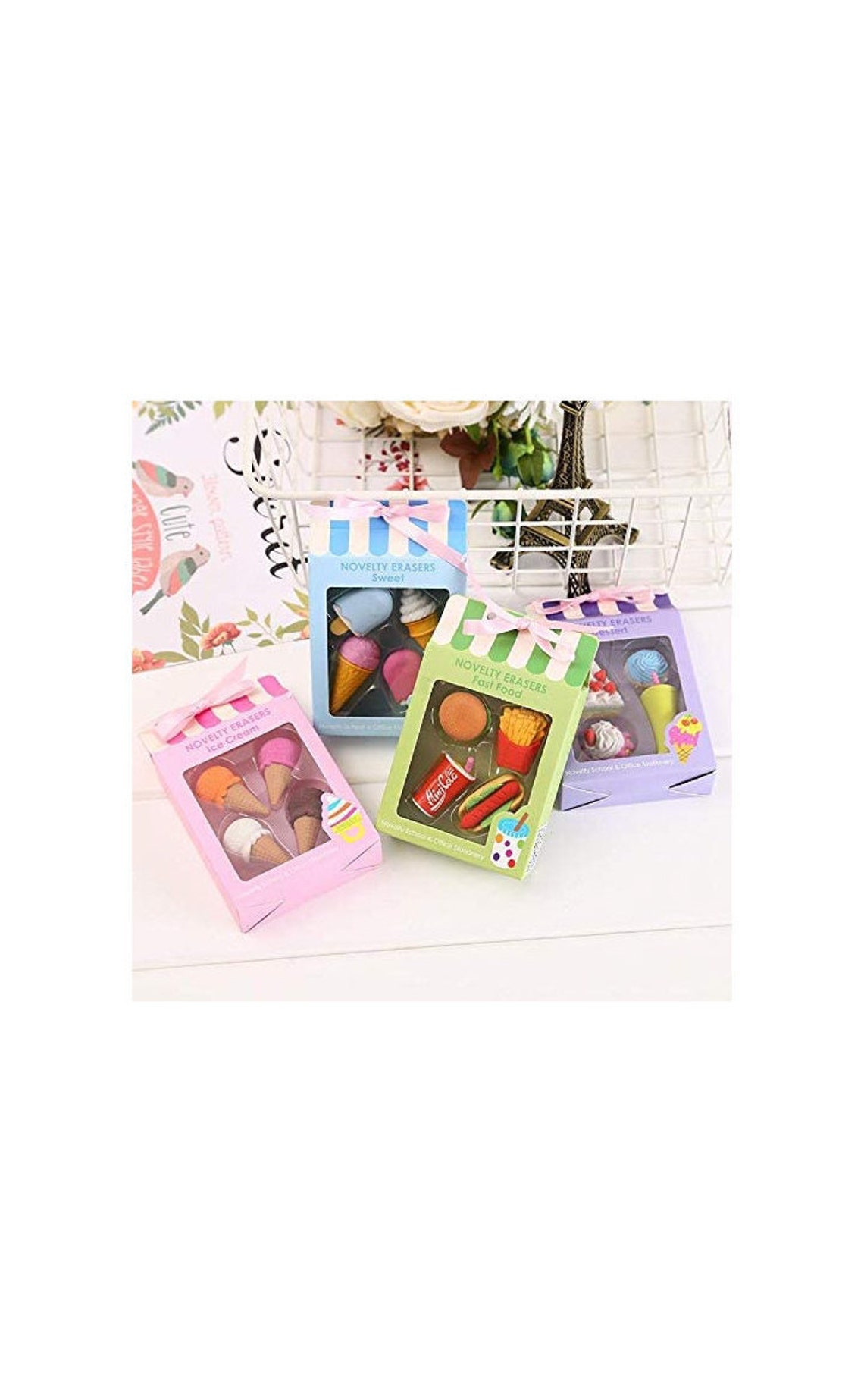 Sweet Dessert Erasers 4 Eraser in a Box Mini Eraser Set Etsy