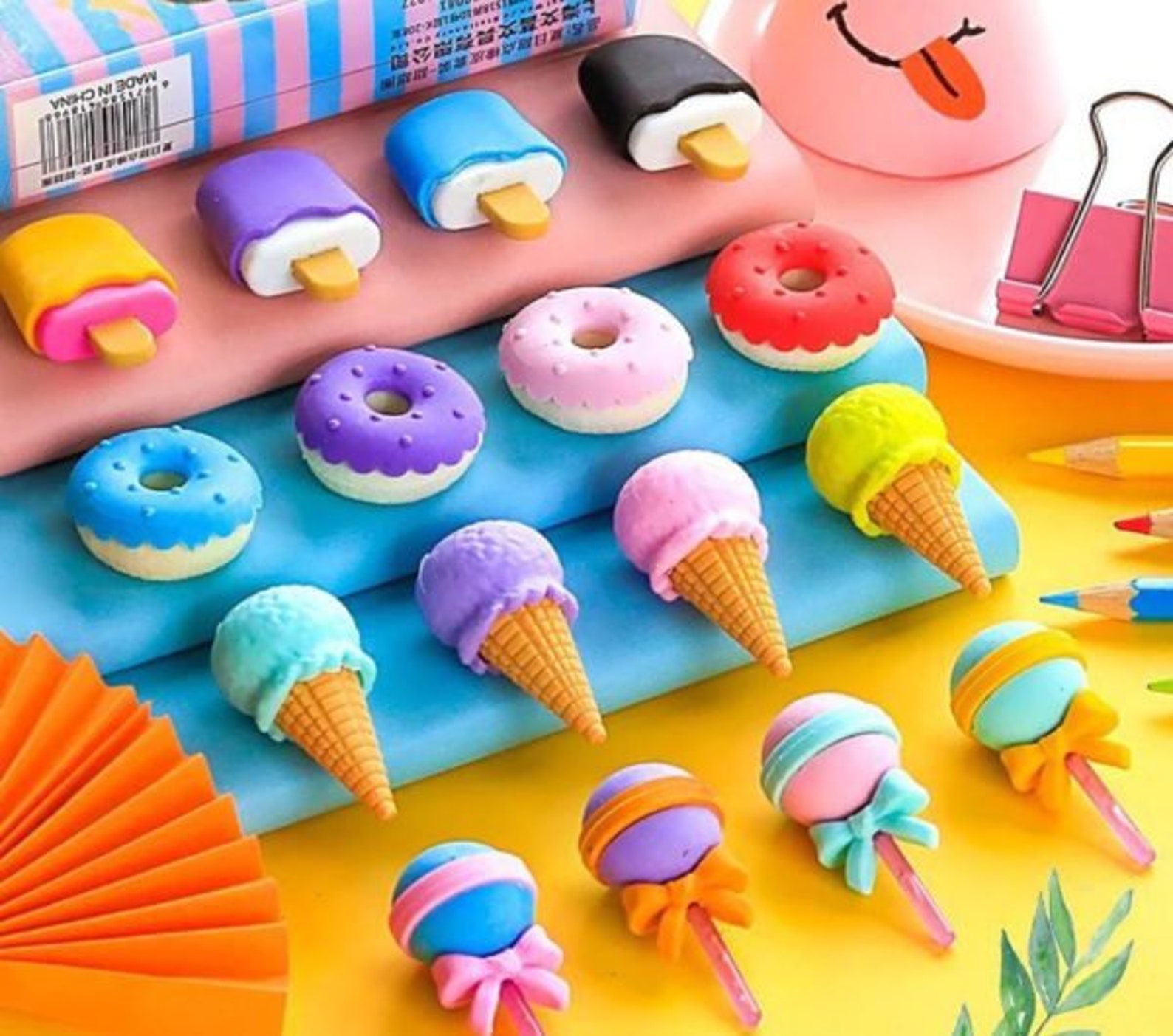 Sweet Dessert Erasers 4 Gomme dans une boîte Mini Eraser Set Etsy