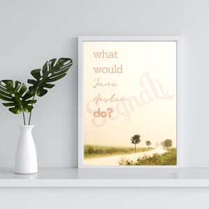 Digital Download, Digital Image, Printable, Digital Art, Jane Austen poster, austenland, austen card, austen gift, Pride And Prejudice