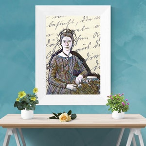 Emily Dickinson poster A4, Digital Download, Digital Image, Printable, Digital Art