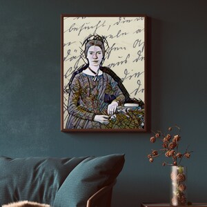 Emily Dickinson poster A4, Digital Download, Digital Image, Printable, Digital Art