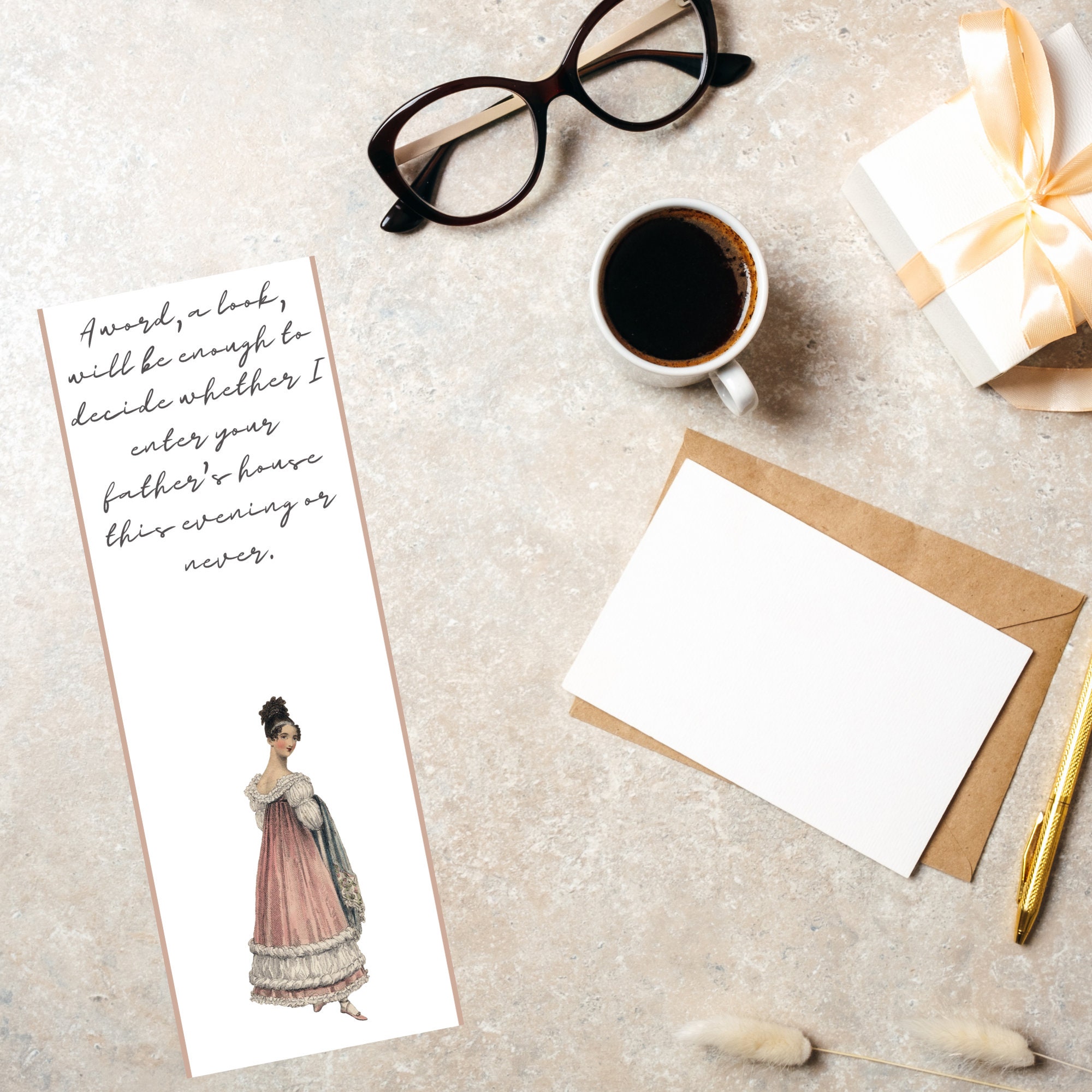 Printable Bookmarks, Printable Bookmarks Jane Austen Inspired, Jane ...