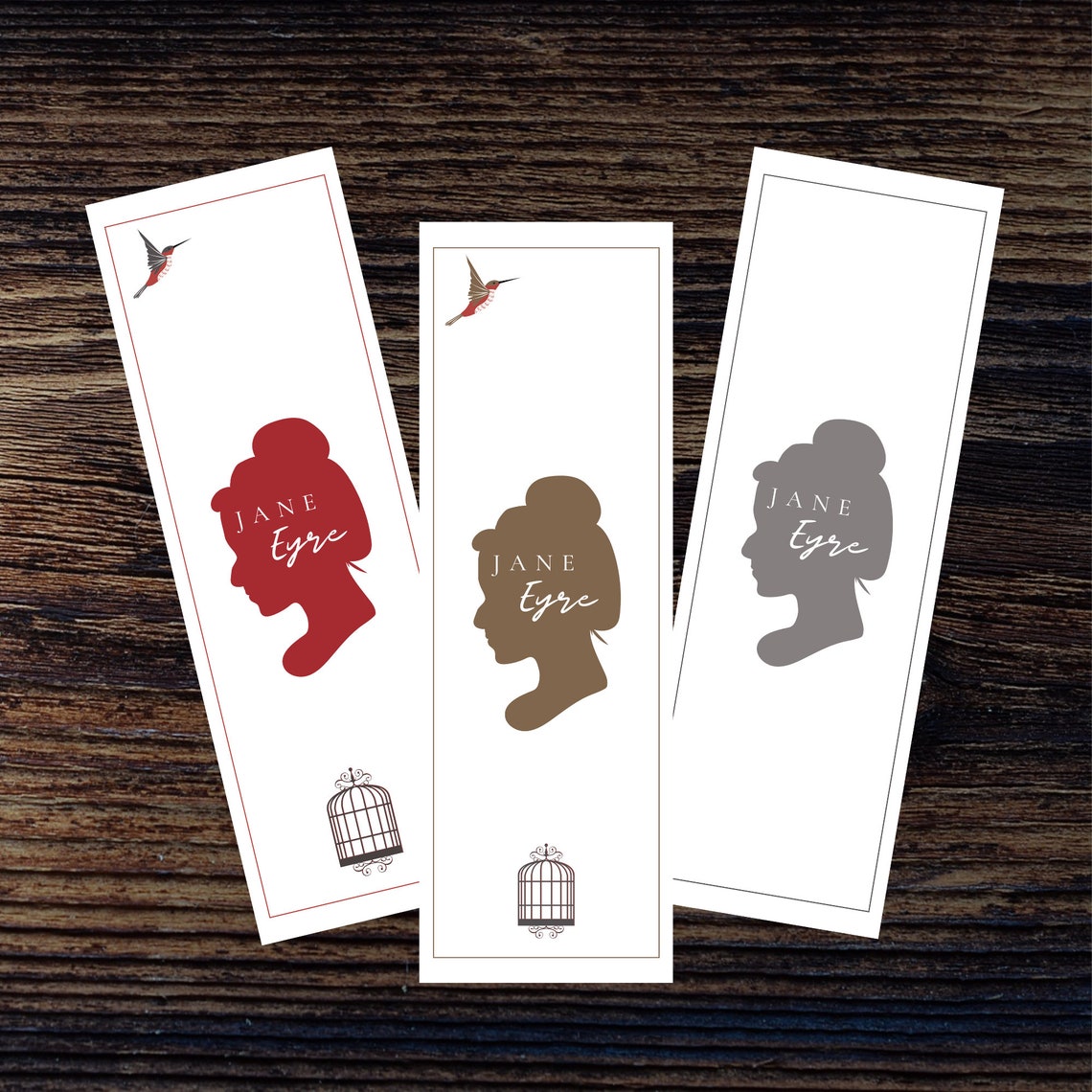 Set of 3 Printable Bookmarks Printable Bookmarks Jane Eyre | Etsy