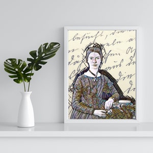 Emily Dickinson poster A4, Digital Download, Digital Image, Printable, Digital Art