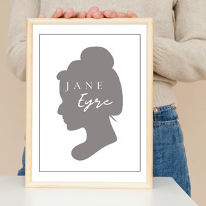 A2 Jane Eyre Quote, Charlotte Bronte Quote Print, Book Quote, Charlotte Brontë Jane Eyre literary poster, literary gift, illustration poster