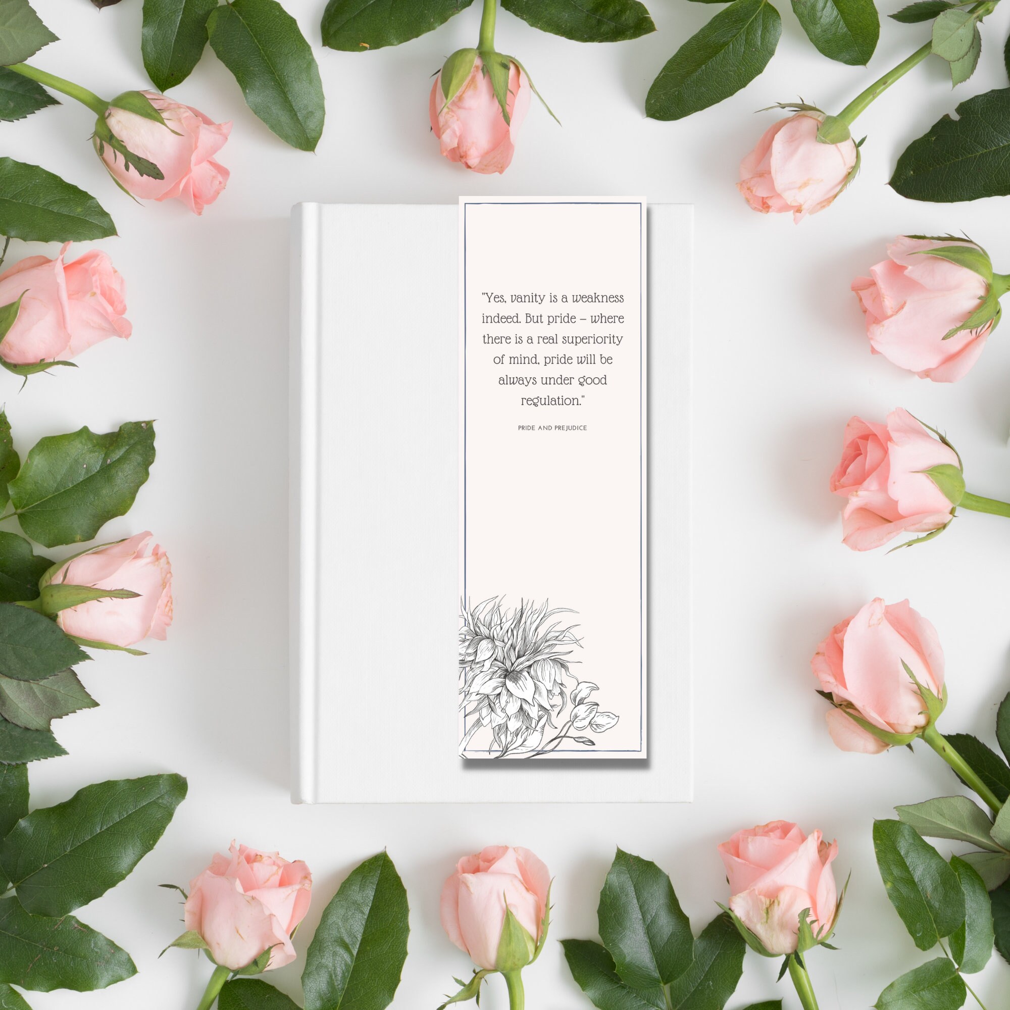 3 Printable Bookmarks, Printable Bookmarks Jane Austen Inspired ...