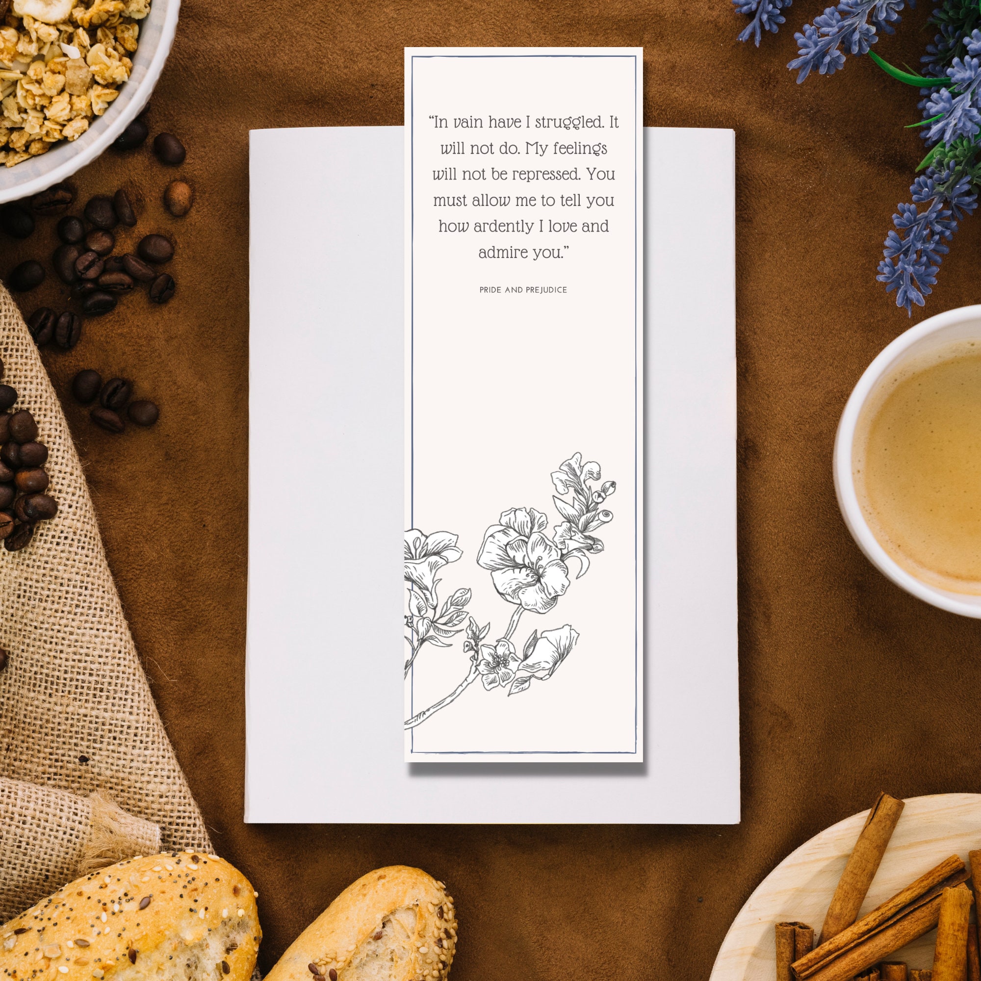 3 Printable Bookmarks, Printable Bookmarks Jane Austen Inspired ...