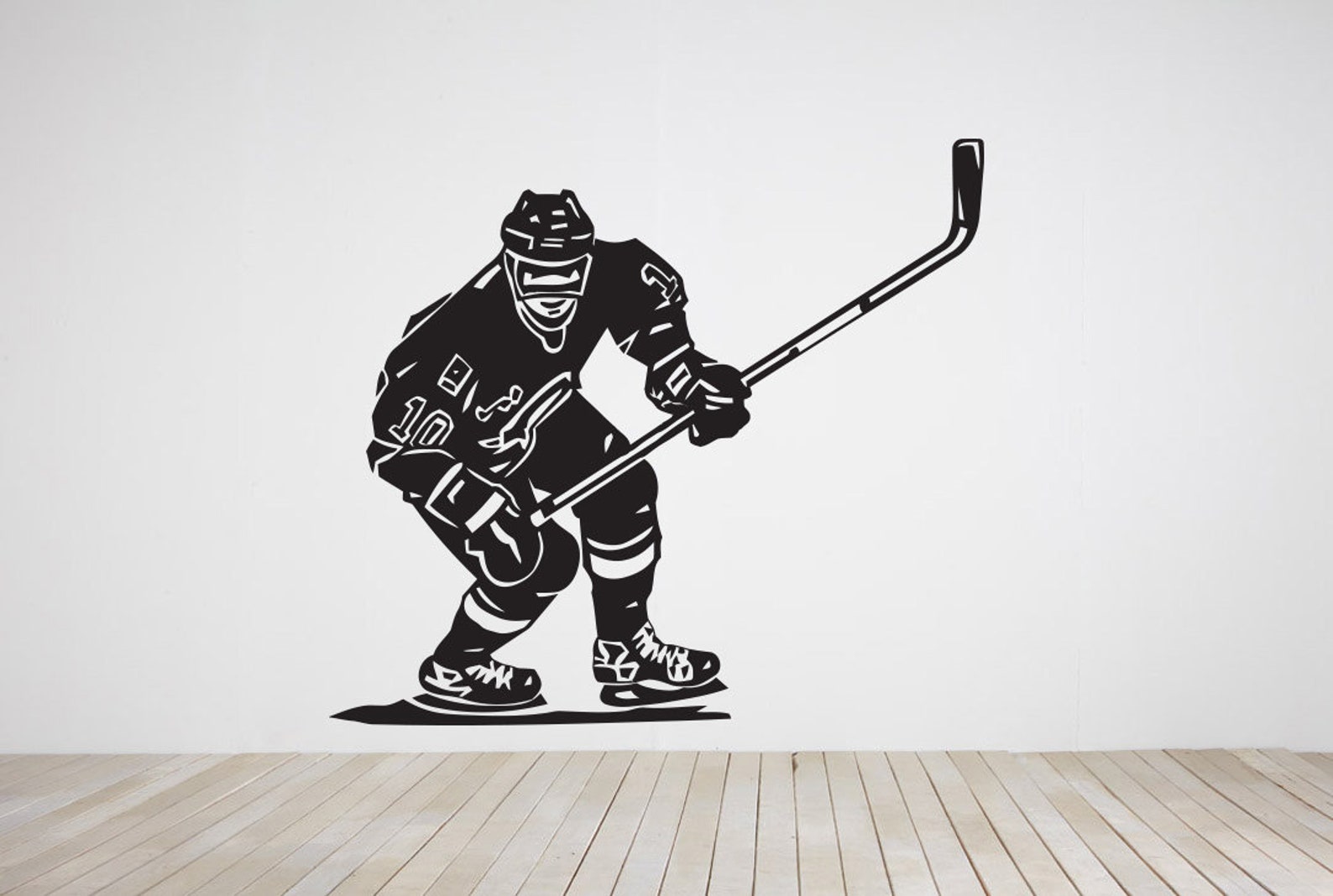 Wall Vinyl Sticker Hockey Stick Sports Decal Mural Art Decor Etsy