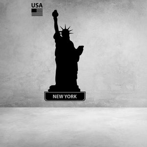 Wall Vinyl Sticker Decal Statue Liberty Mural Art Decor RV251