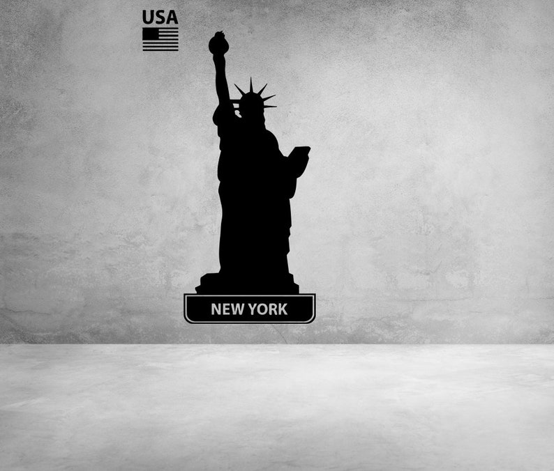 Wall Vinyl Sticker Decal Statue Liberty Mural Art Decor RV251