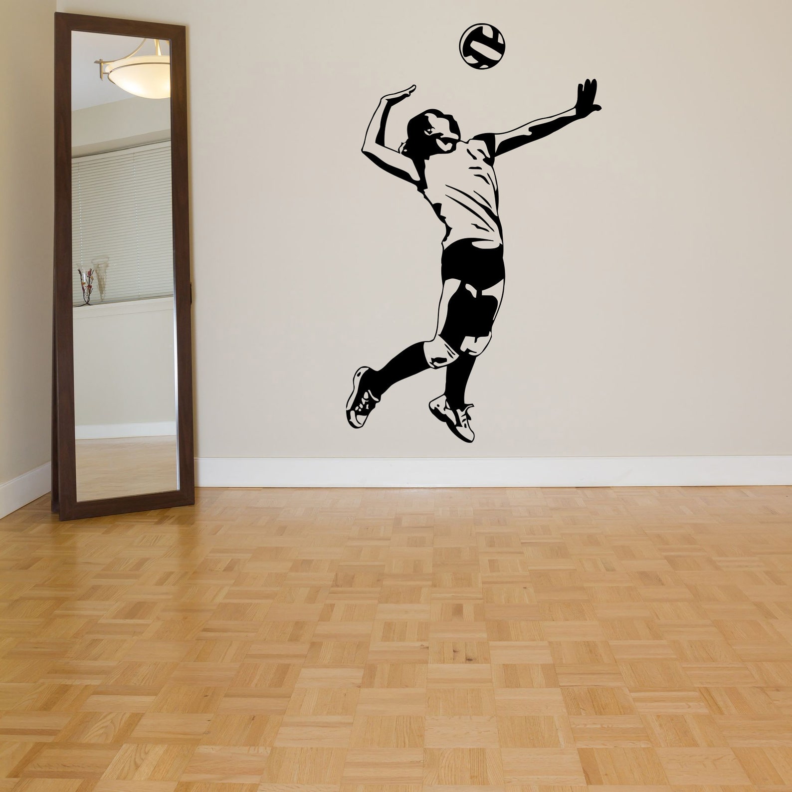 Wall Vinyl Sticker Volleyball Ball Sports Decal Mural Art Etsy