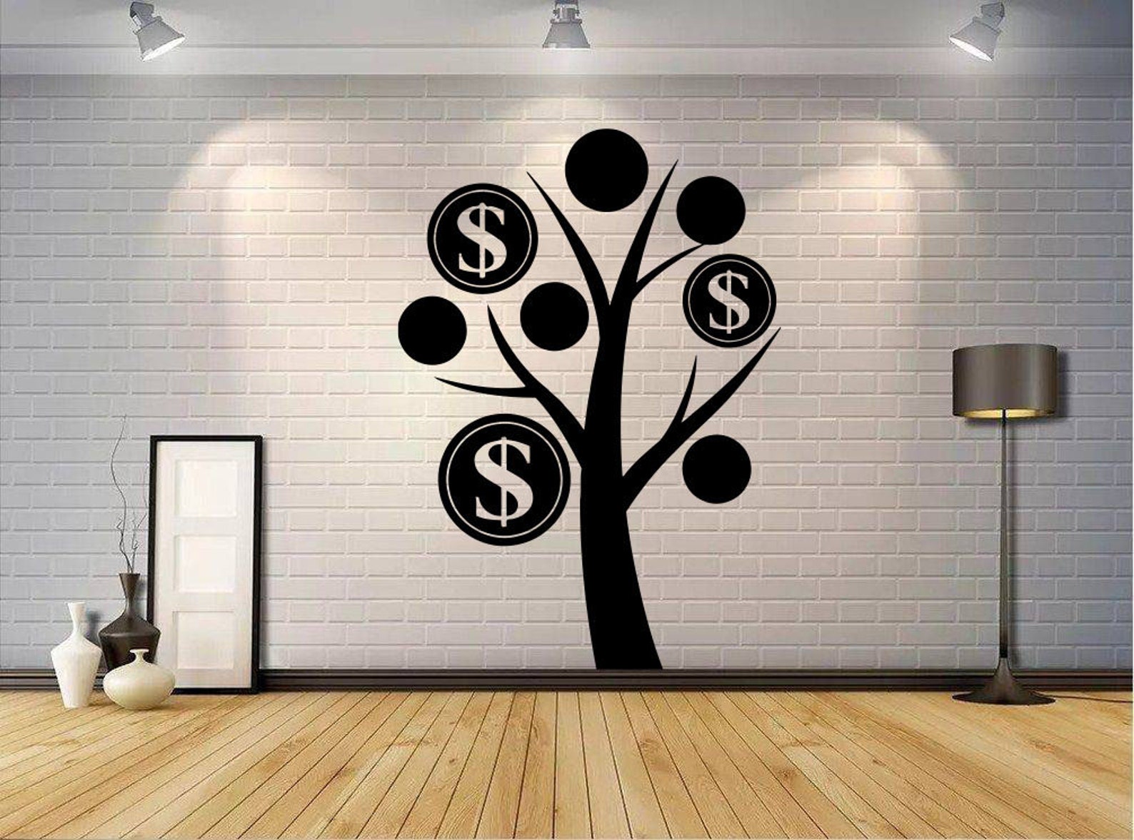Money Dollars Tree Wall Vinyl Sticker Decal Mural Art Decor Etsy
