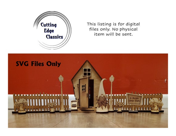 Download Gnome 3d House And Accessories Svg Bundle Laser Cut Files Etsy