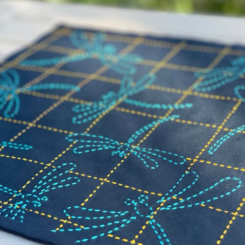 Japanese Sashiko Embroidery Sampler Kit Rabbit usagi Etsy